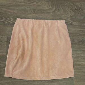 Elegant Pink Corduroy Mini Skirt